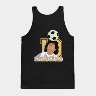 El Pibe de Oro - Diego Maradona Head Juggle Portrait for True Football Aficionados Tank Top